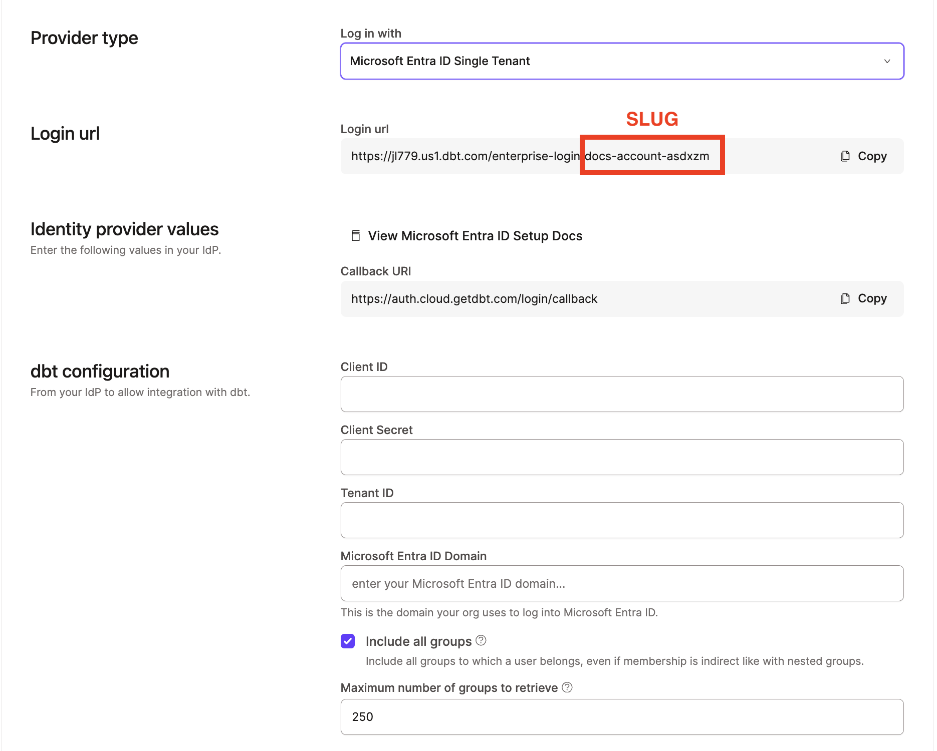 Configuring Entra ID AD SSO in dbt Configuring Entra ID AD SSO in dbt